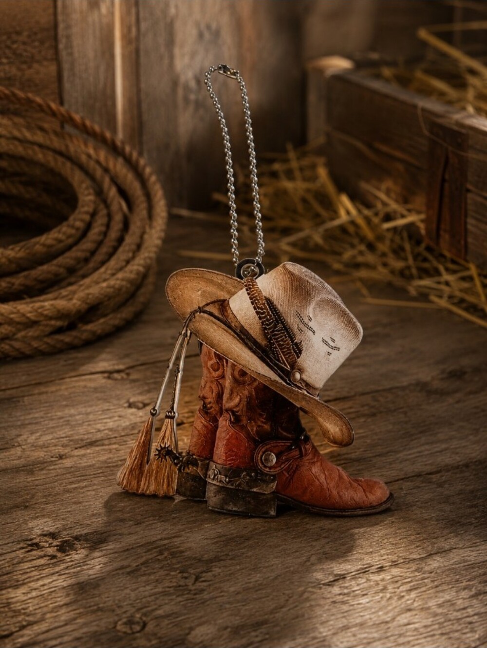 Western Cowboy Boots & Hat Key Chain